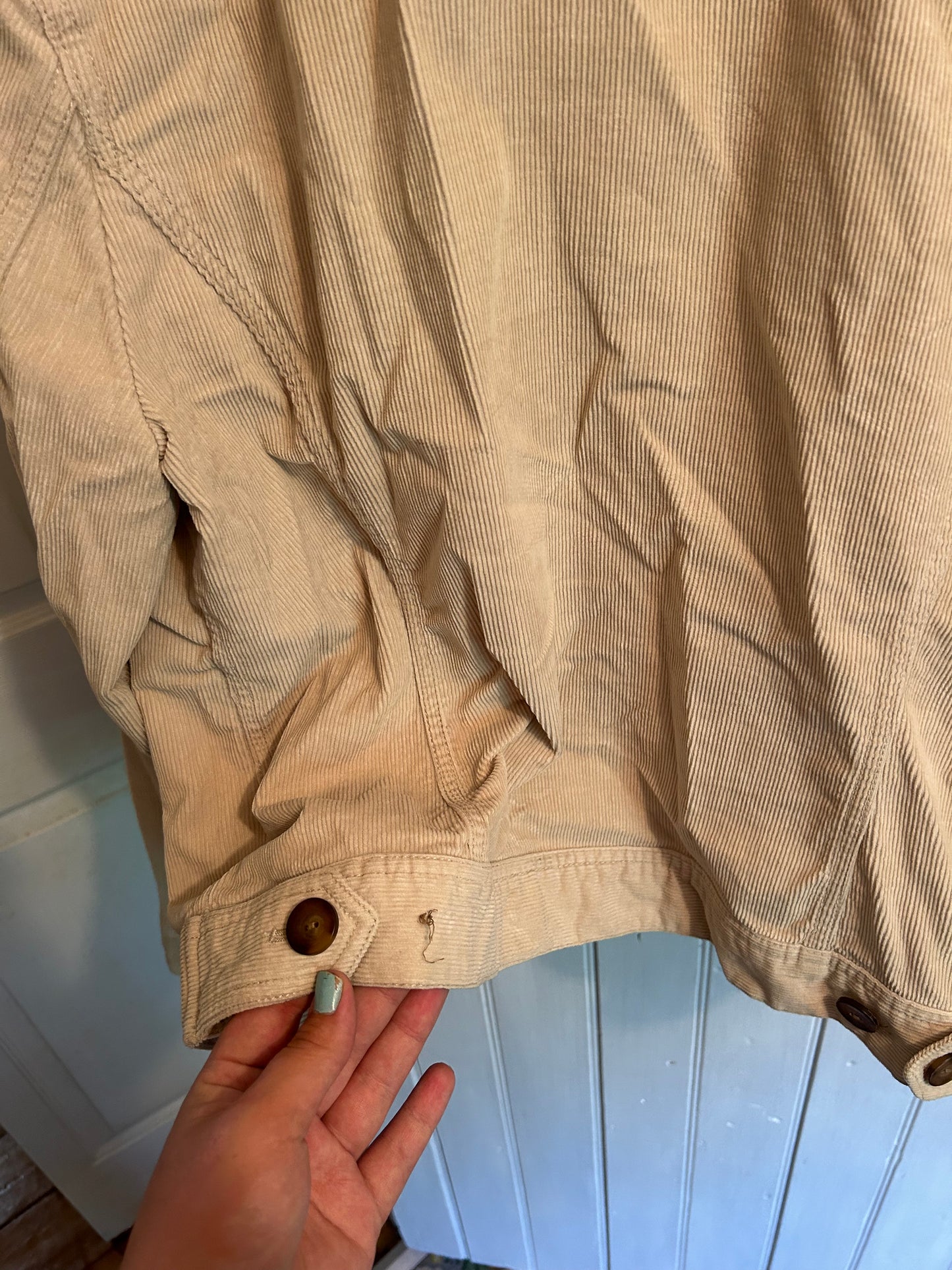 Eddie Bauer large tan corduroy jacket