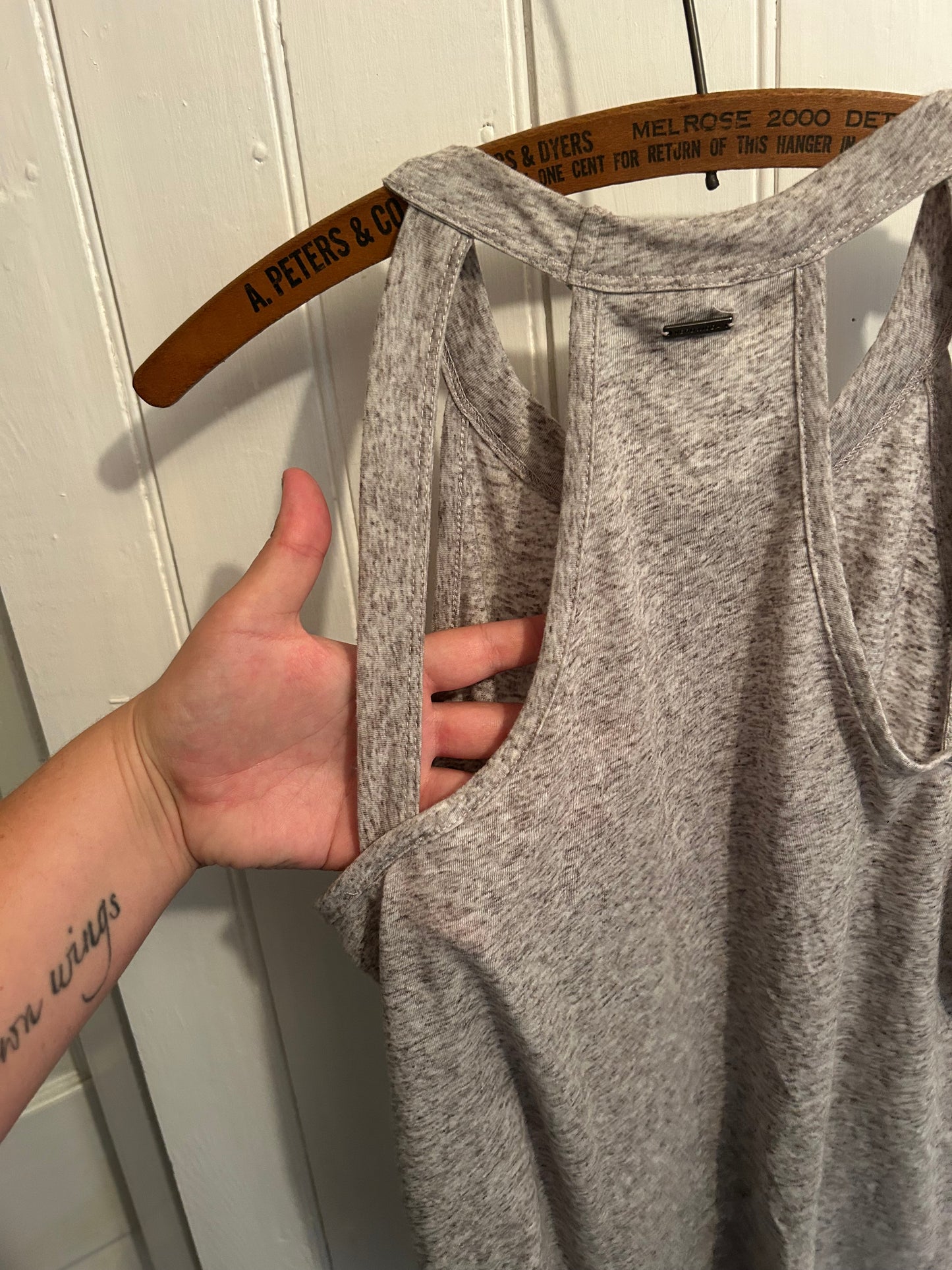 Vero Moda medium grey cutout tank top