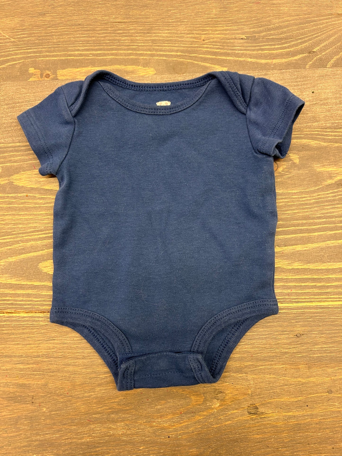 Rococo 6m blue short sleeve onesie