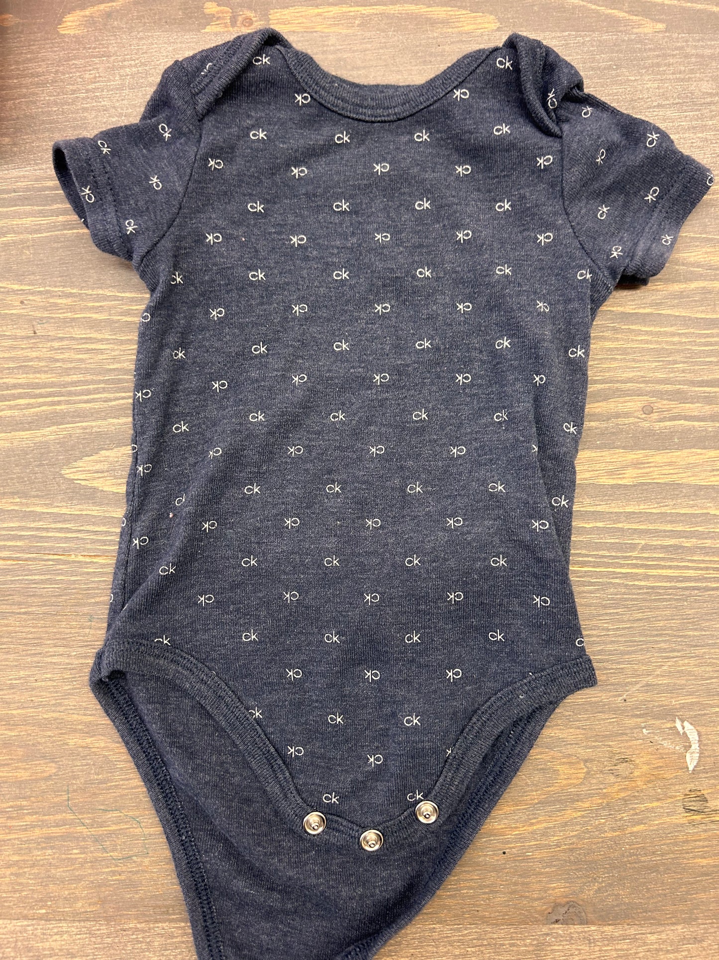Calvin Klein 3/6m navy blue onesie