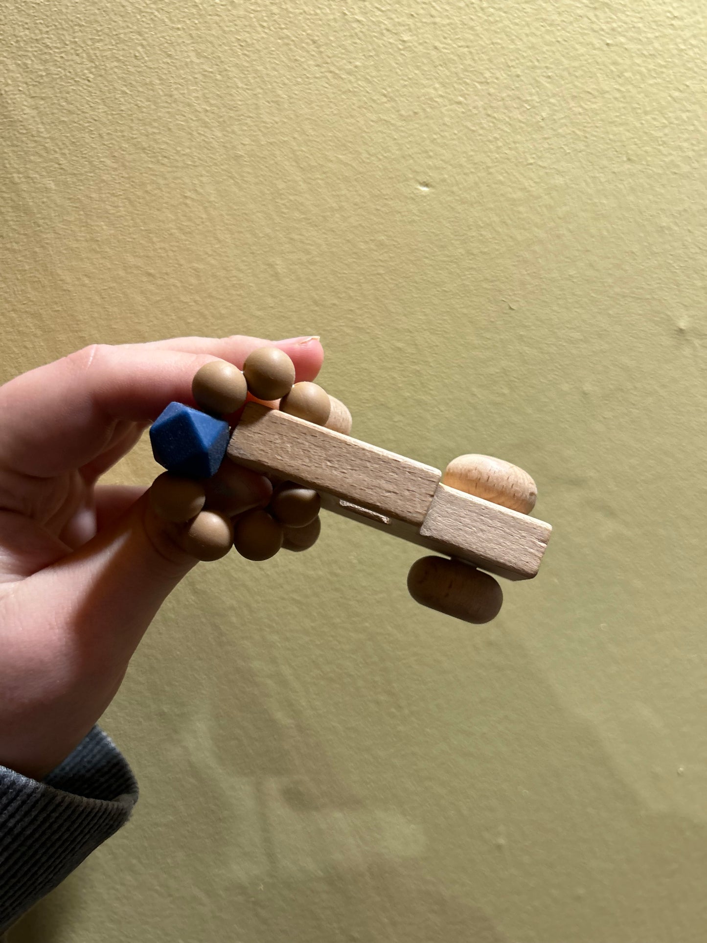 Wooden teether vehicles