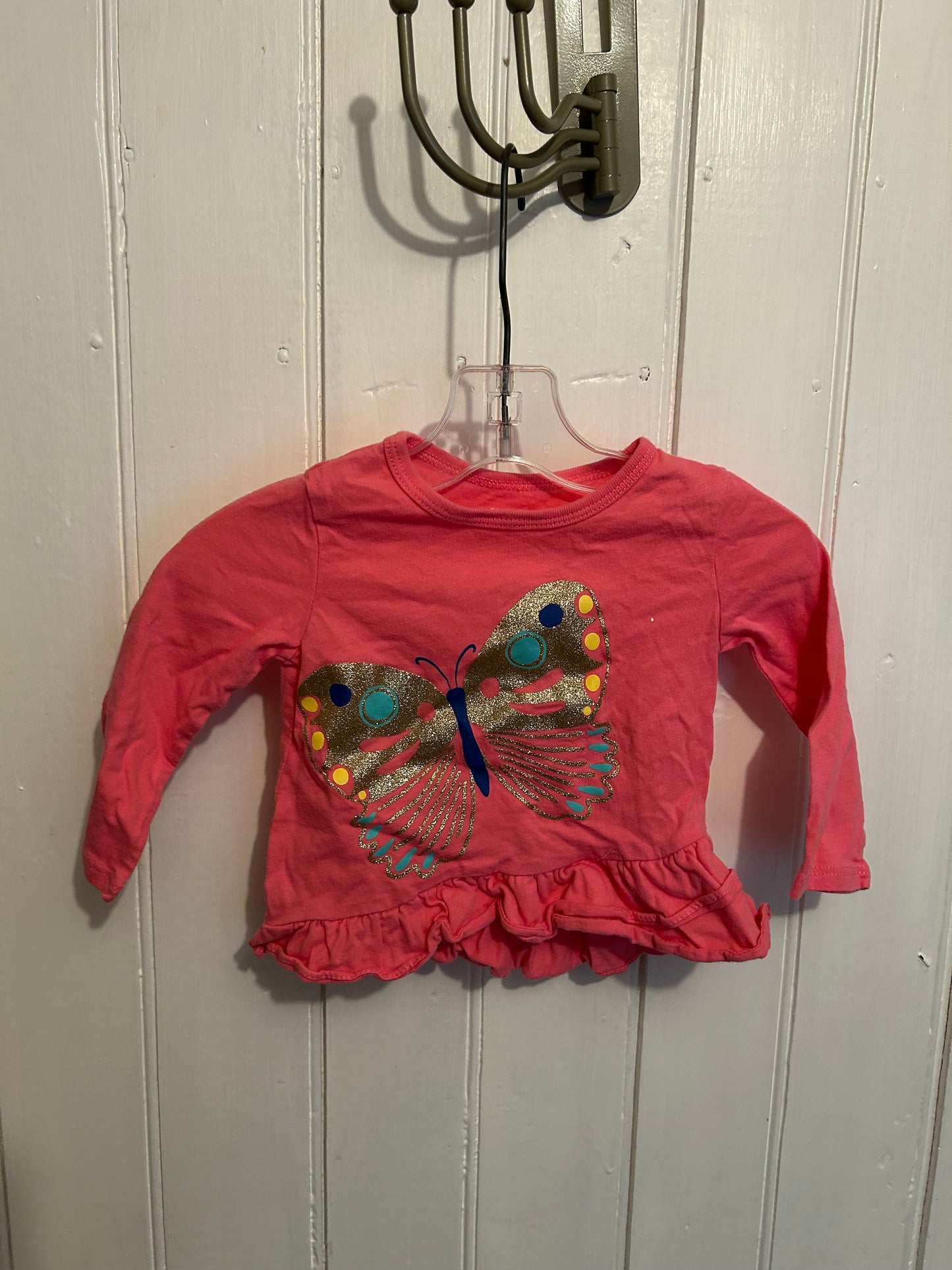 Carters 12m pink butterfly top
