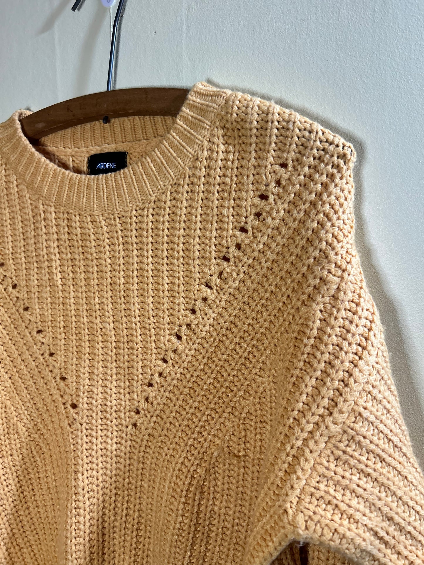Ardene medium yellow knit cropped sweater