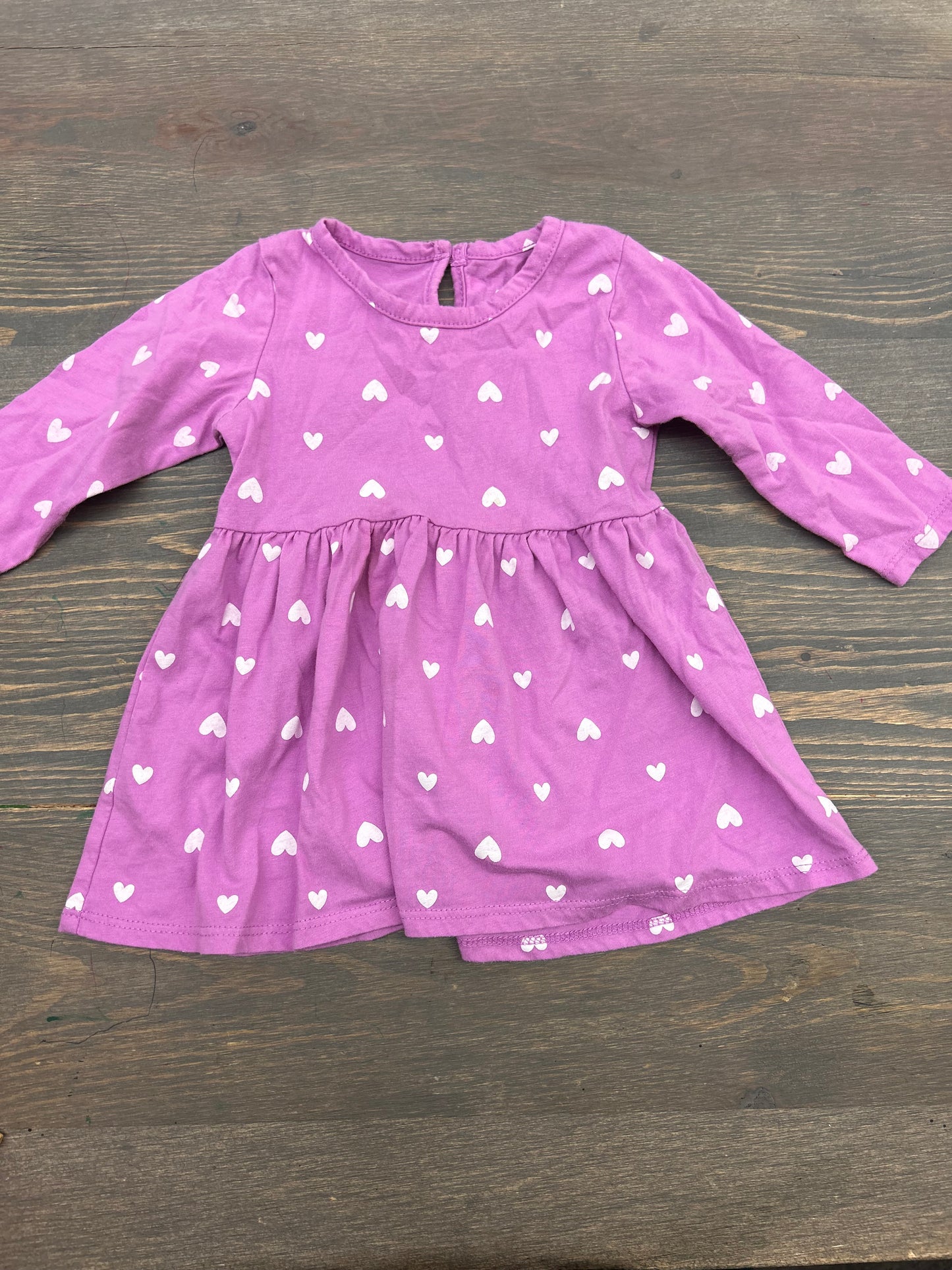 George 6/12m purple heart dress