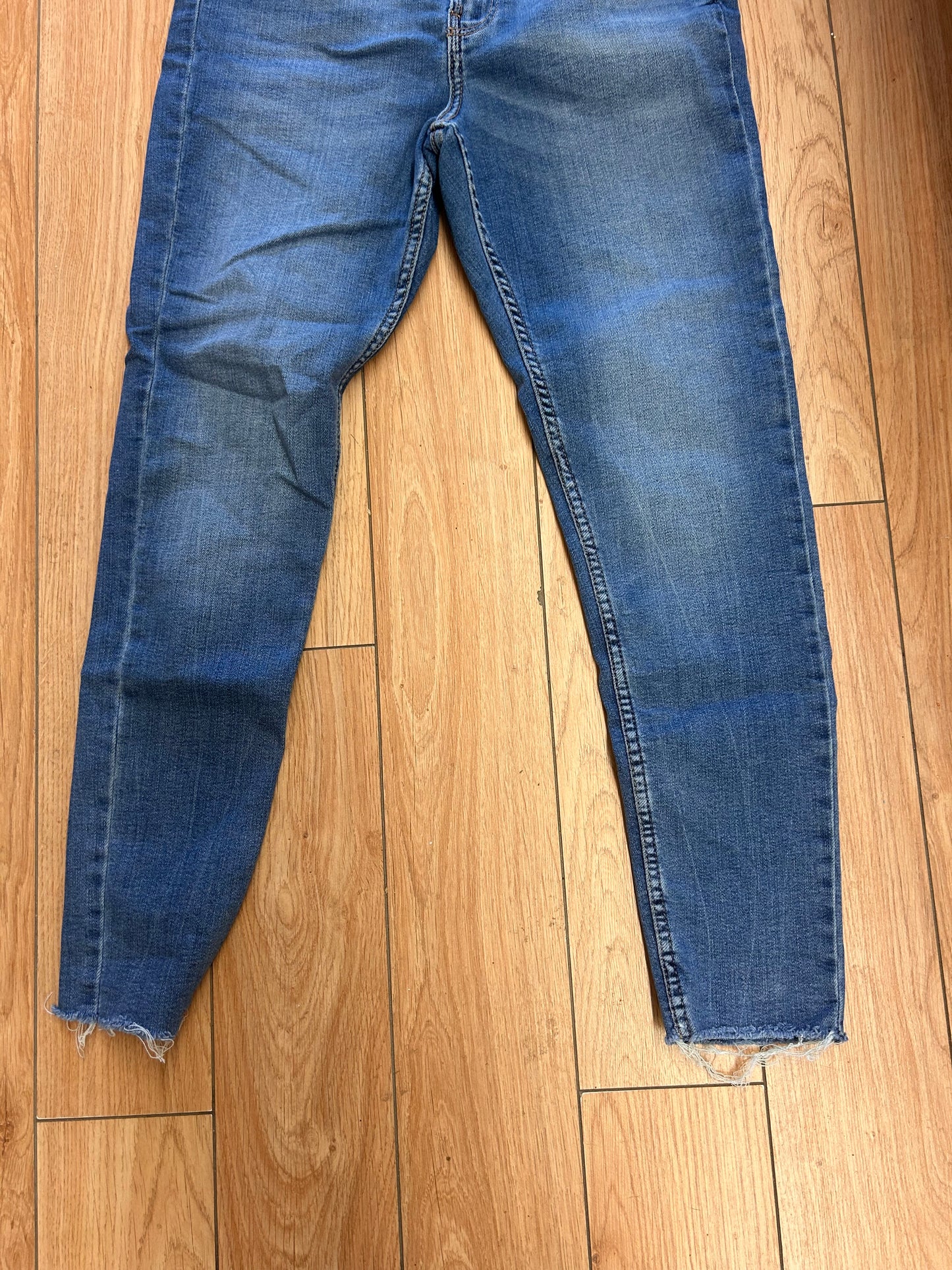 Hunters 14 medium wash raw hem skinny jeans