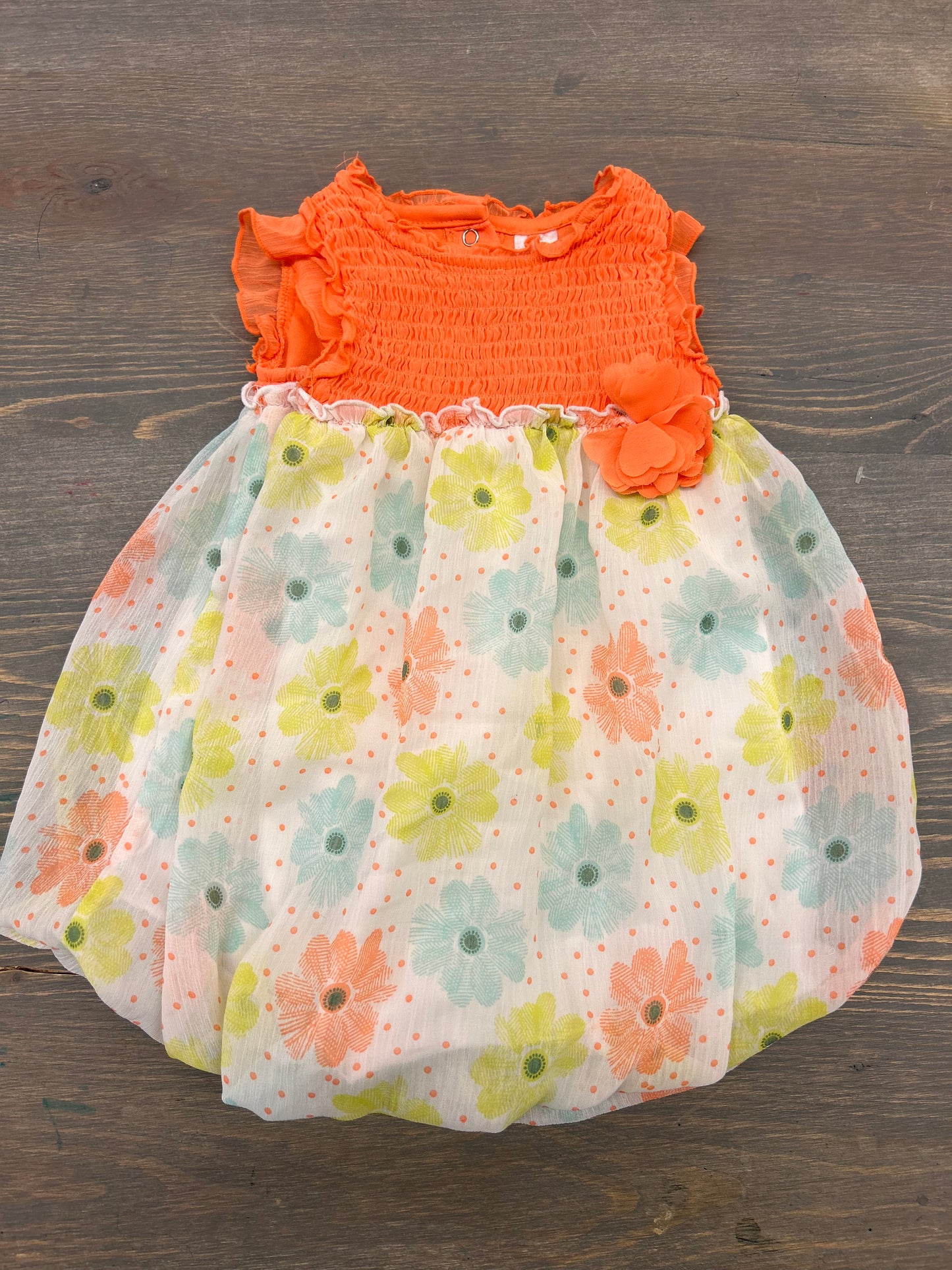 George 6/12m floral bubble romper