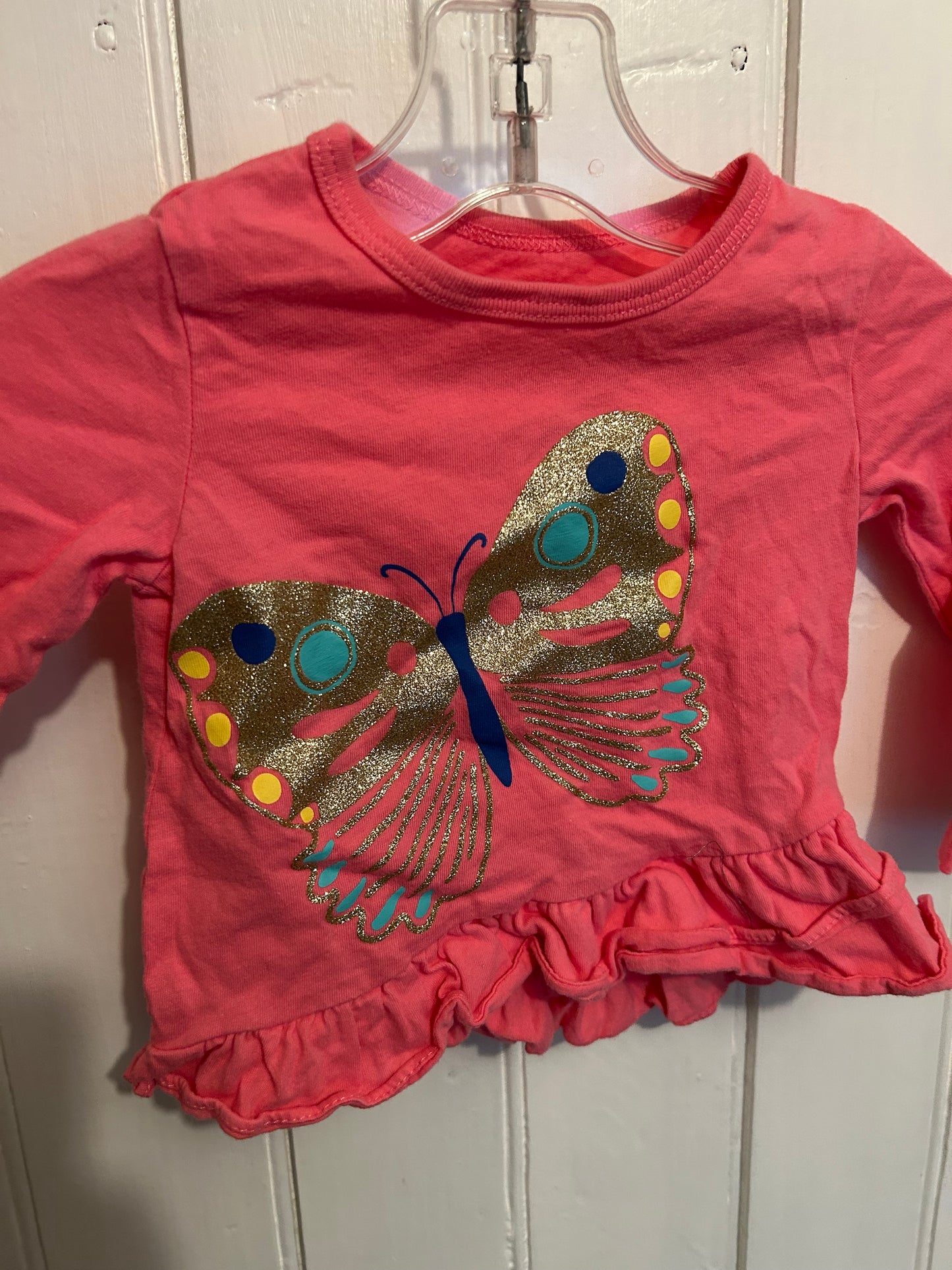 Carters 12m pink butterfly top