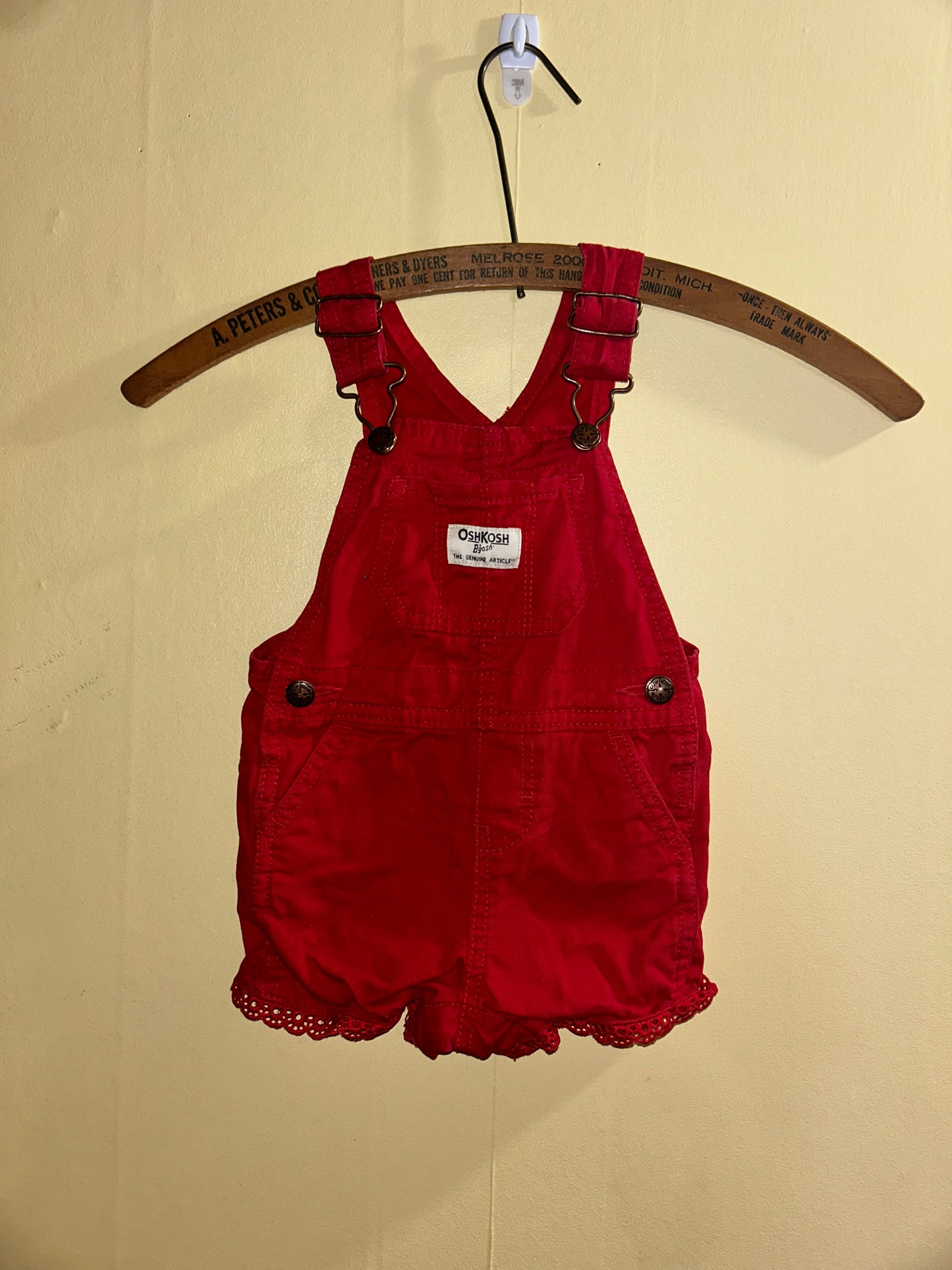 Oshkosh 9m red overalls