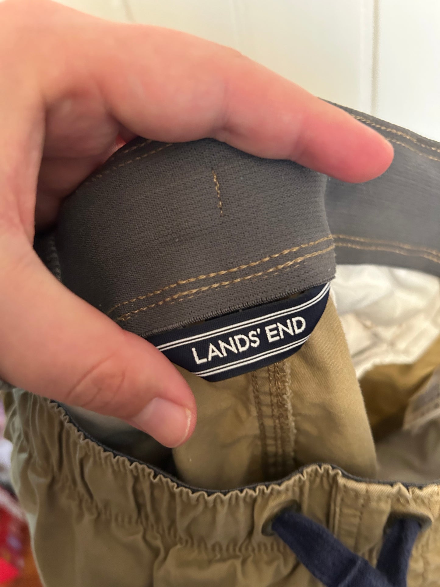 Lands end youth large tan cargo shorts