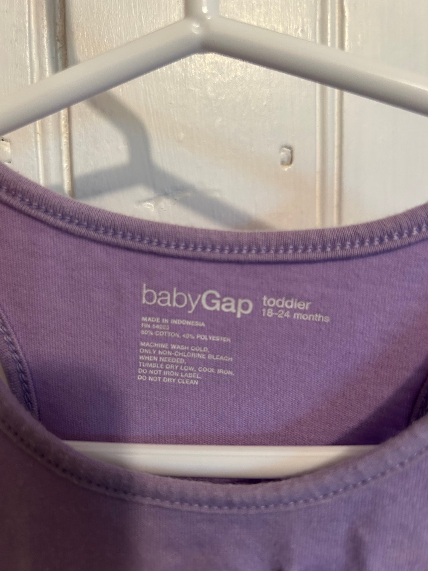 Gap 18/24m purple & green dress