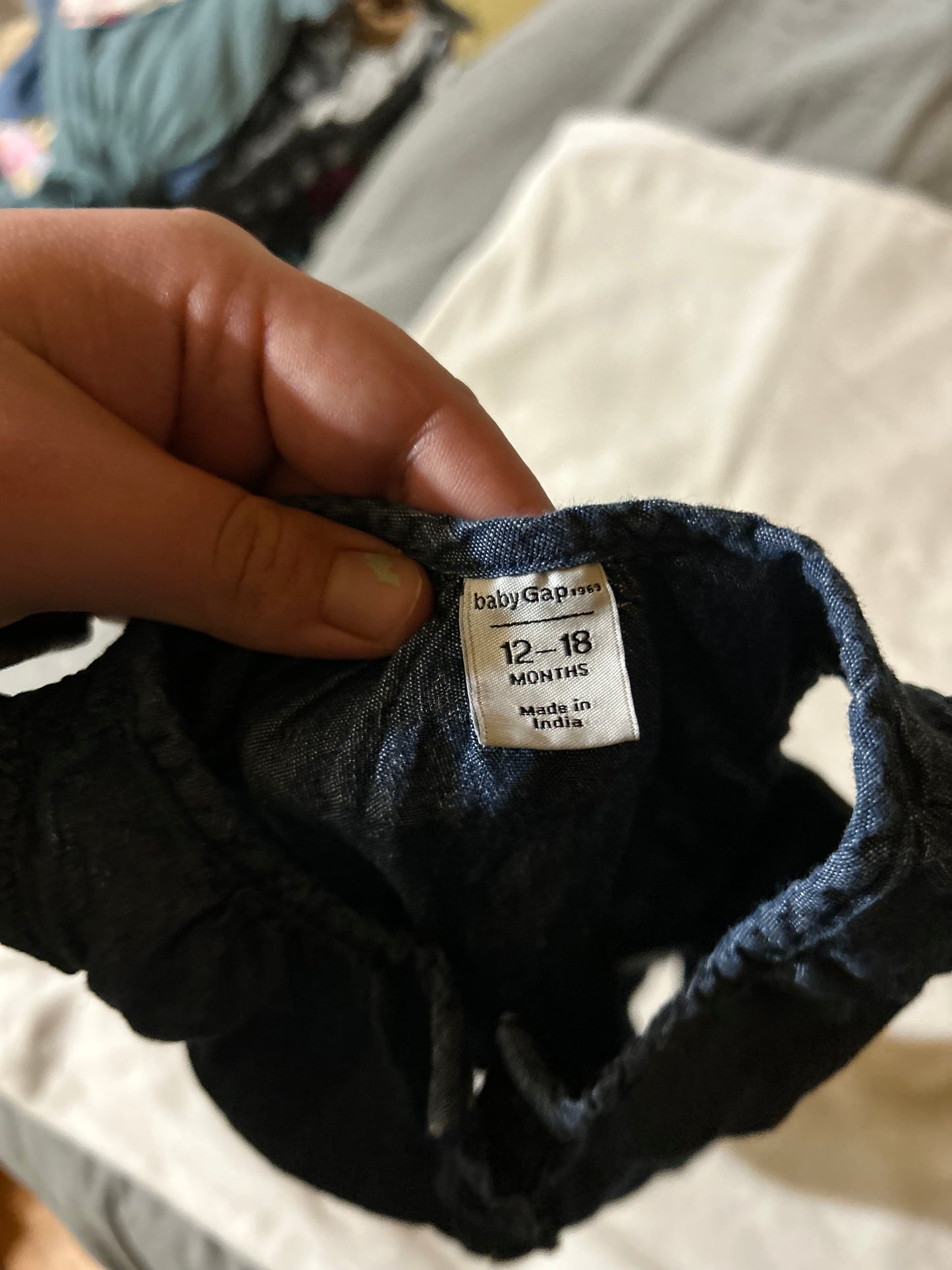 Gap 12/18m denim romper