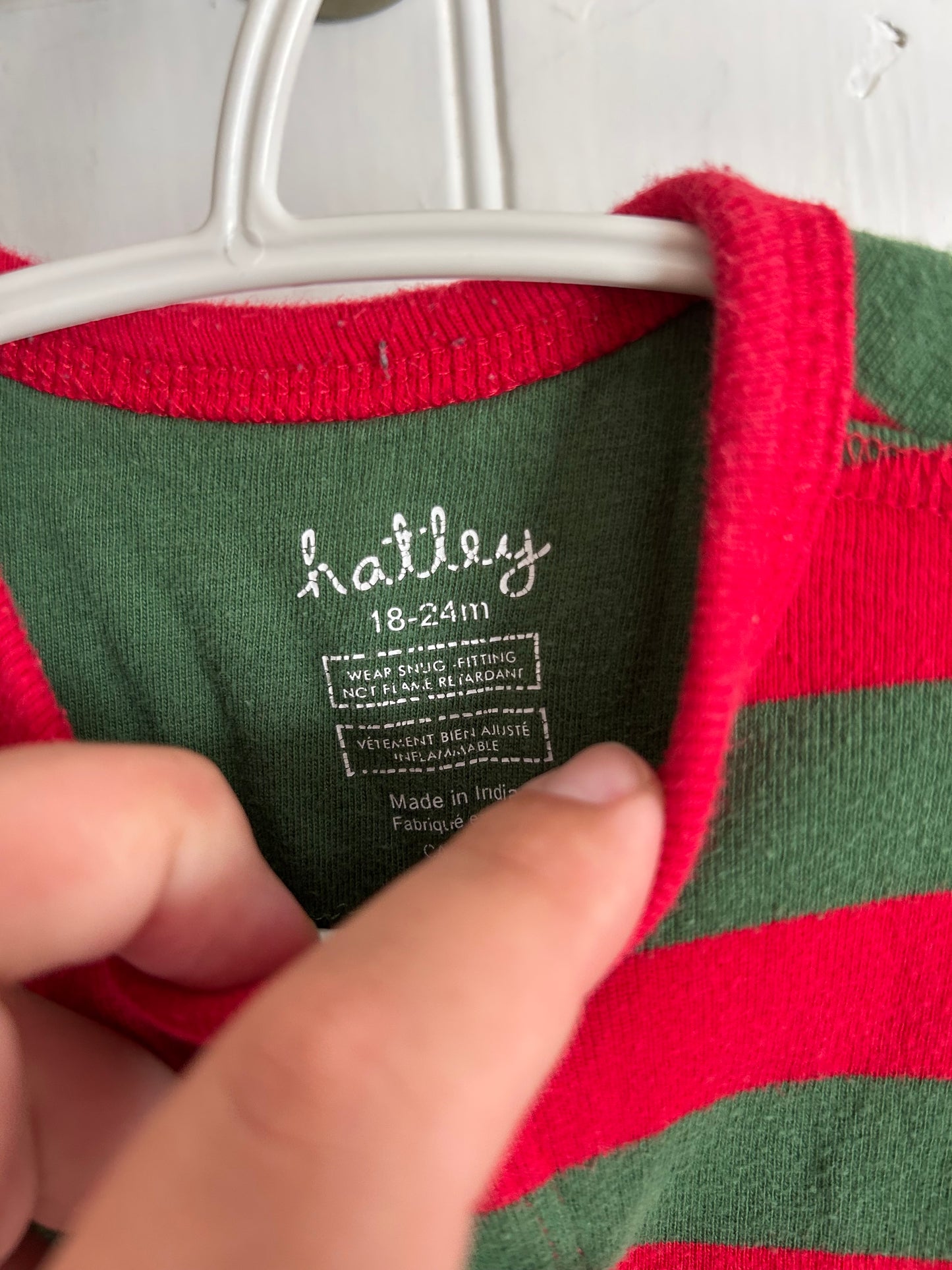 Hatley 18/24m green & red Christmas sleeper