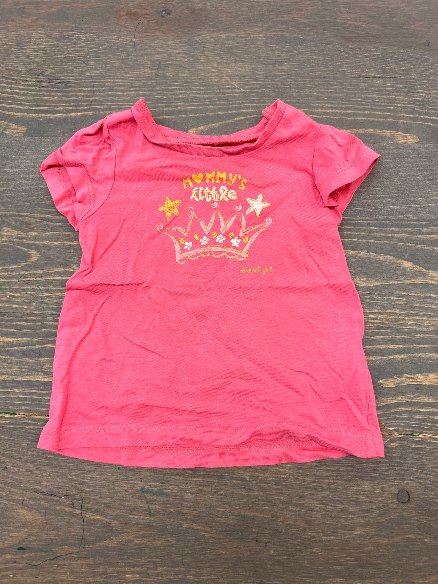 Oshkosh 9m pink princess tshirt