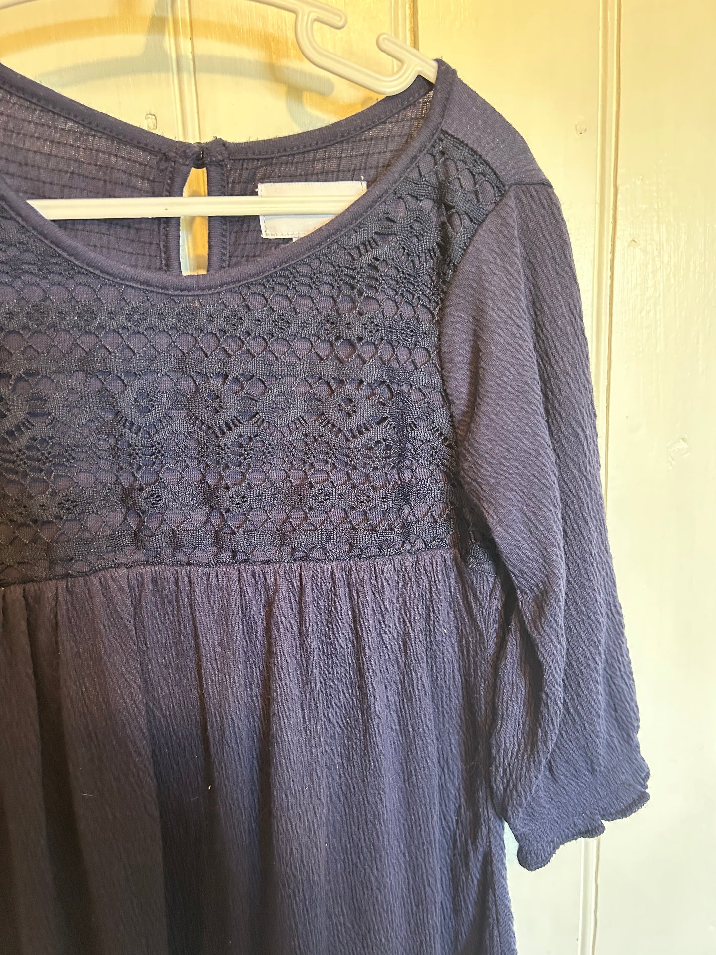 Old navy 5 navy lace long sleeve dress