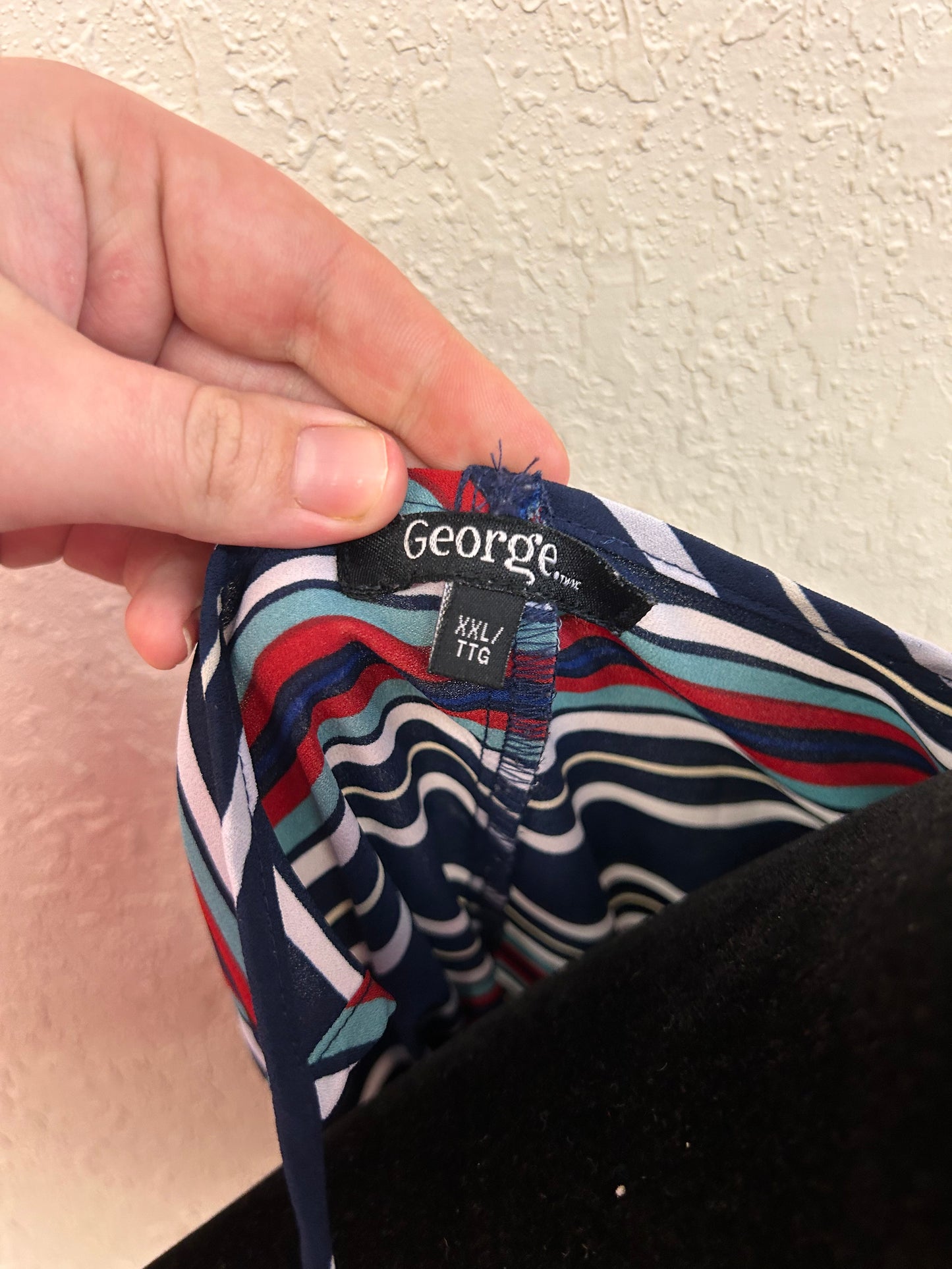 George Xxl red & blue striped tank