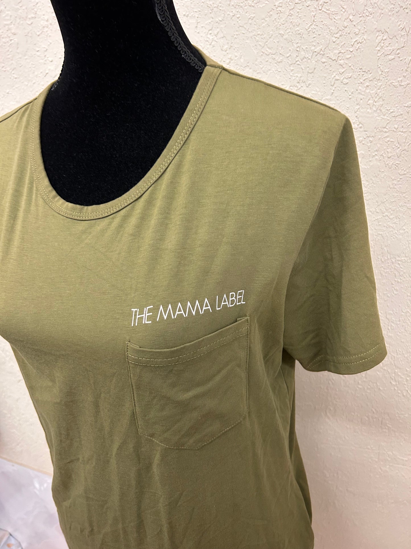 Ash co mama label large olive green T-shirt dress