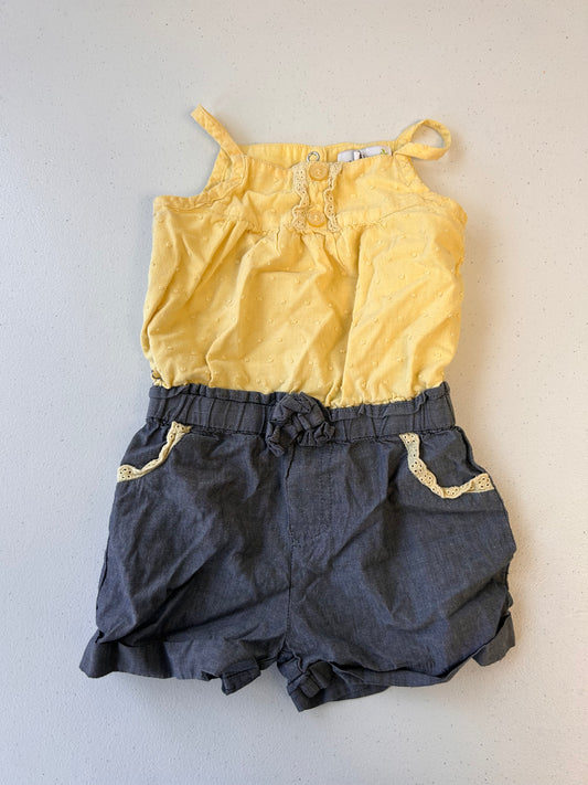 Maggie & Zoe 24m yellow romper