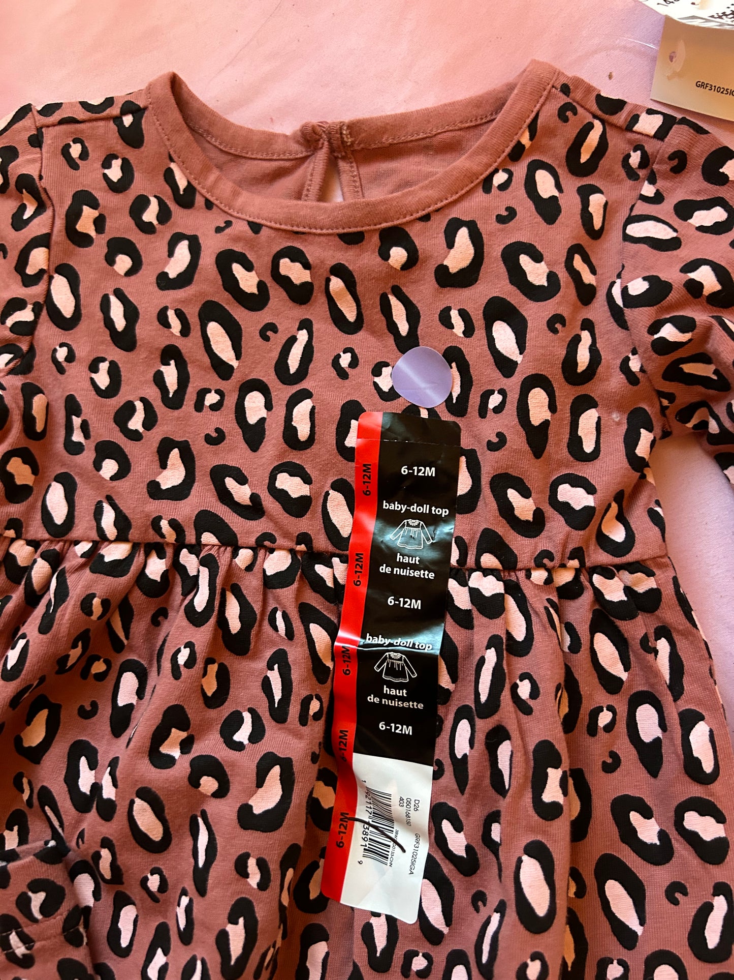 NEW George 6/12m brown cheetah set