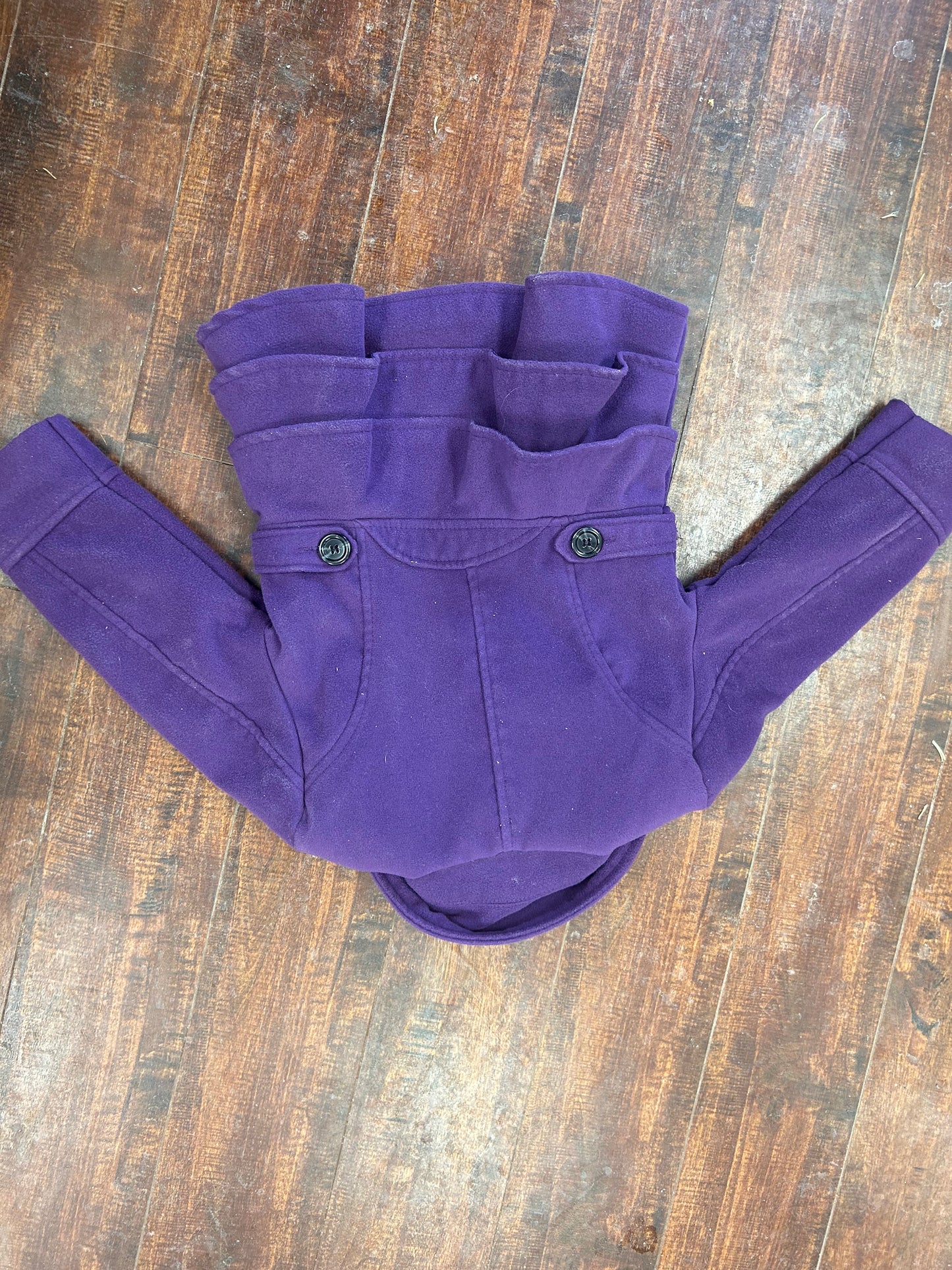 Dollhouse 24m purple ruffle pea coat