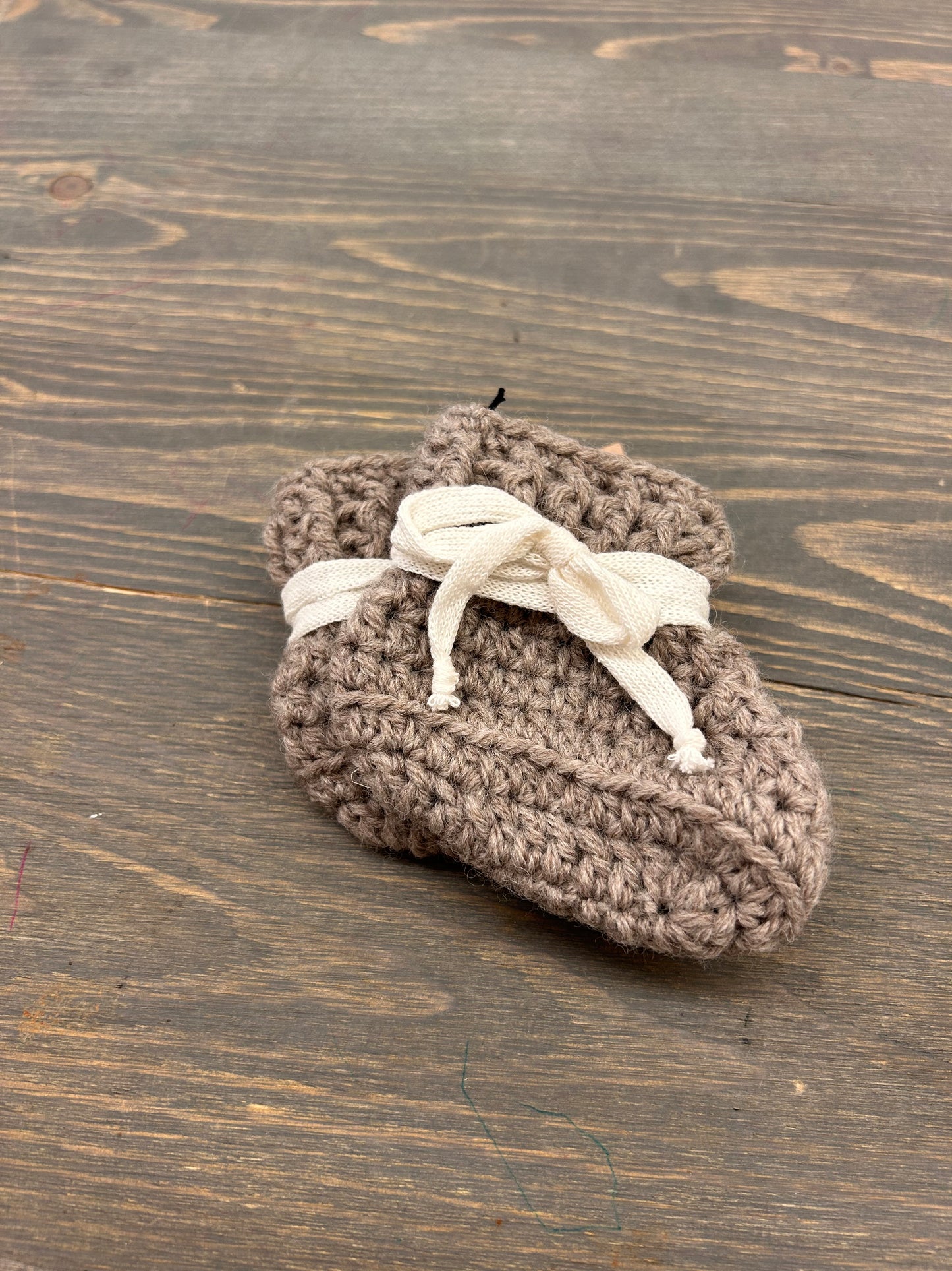 Newborn crochet sock booties