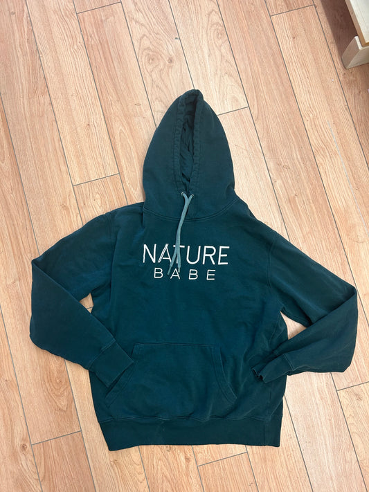 Nature babe Small green hoodie