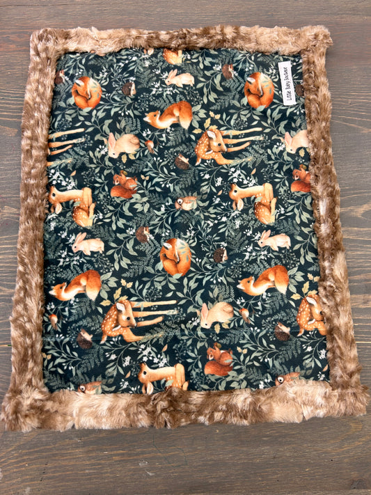 Woodland deer minkey Snuggie blanket