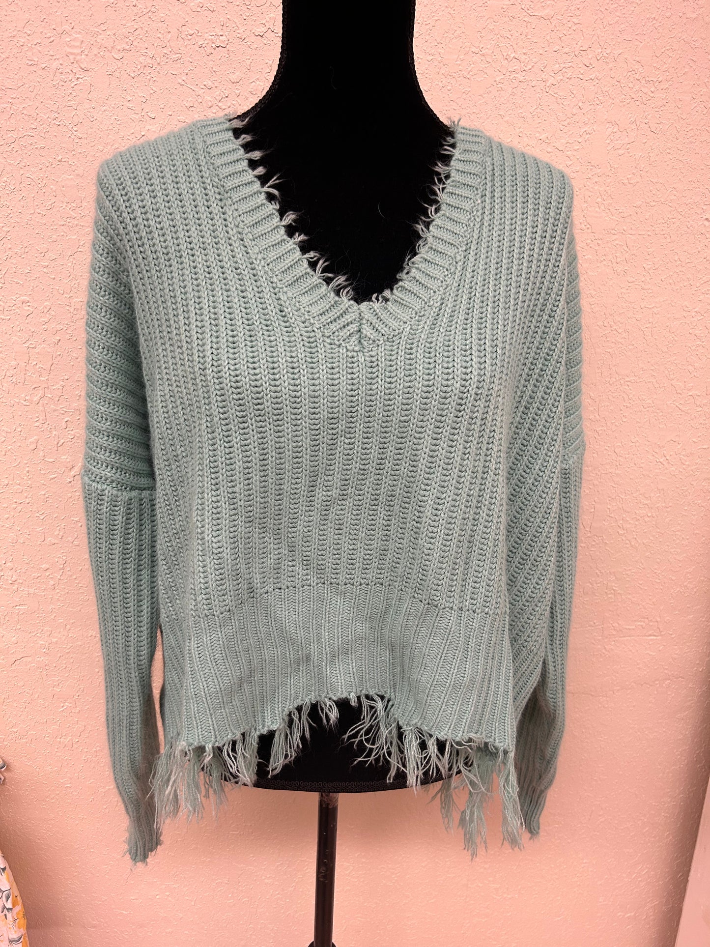 Miss sparkling Xxl blue knit sweater