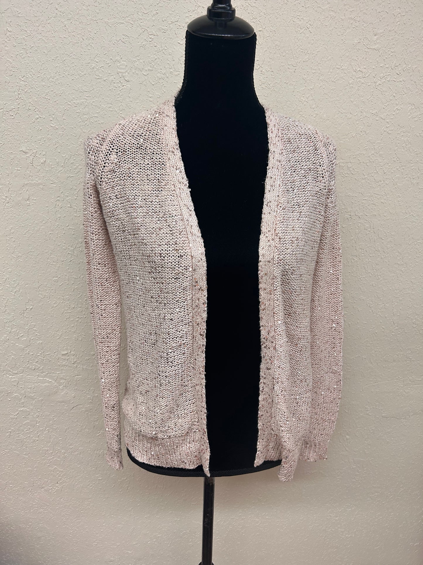 Twik xs cream sequin knit cardigan