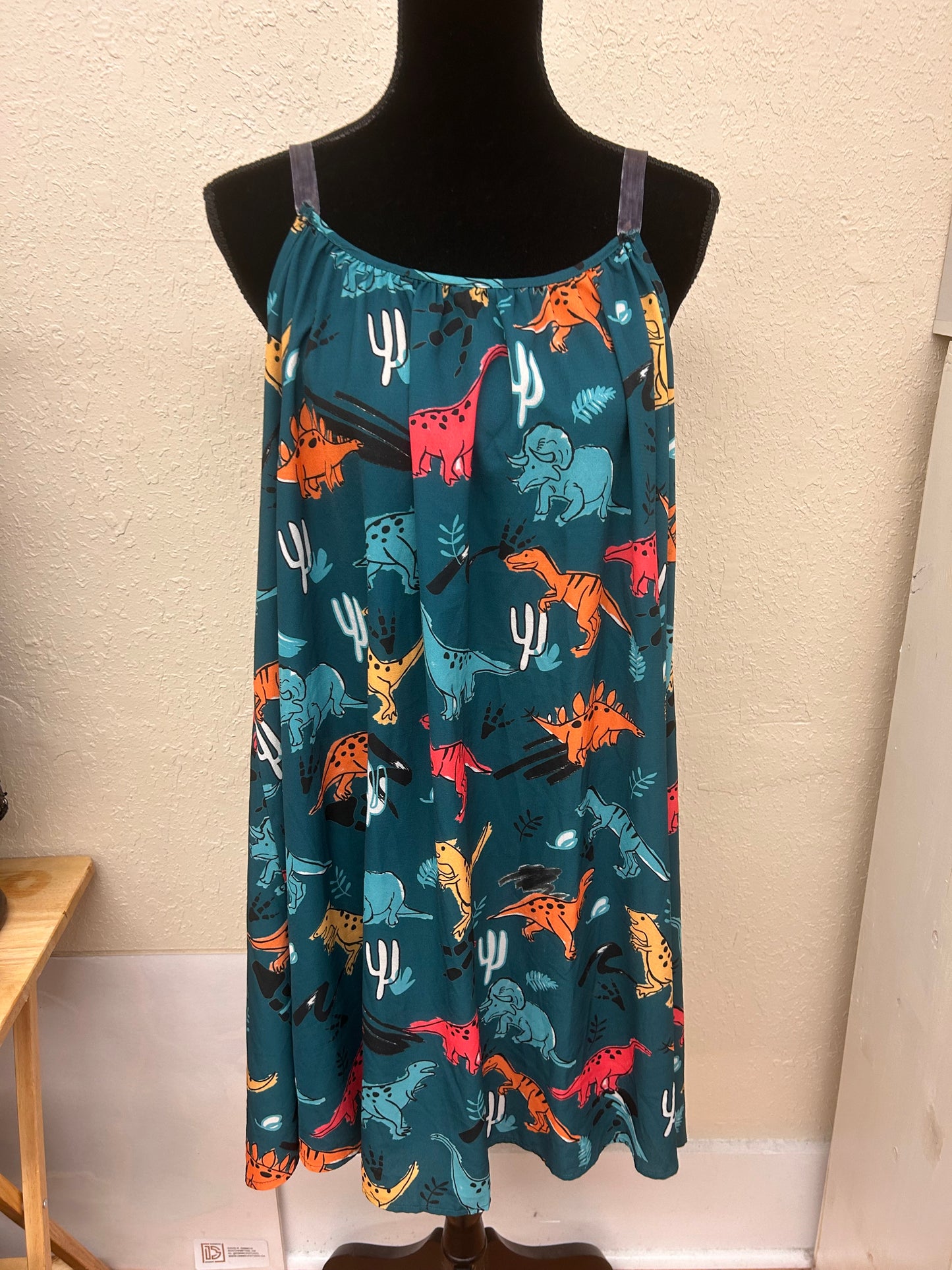 Large Dino mini dress