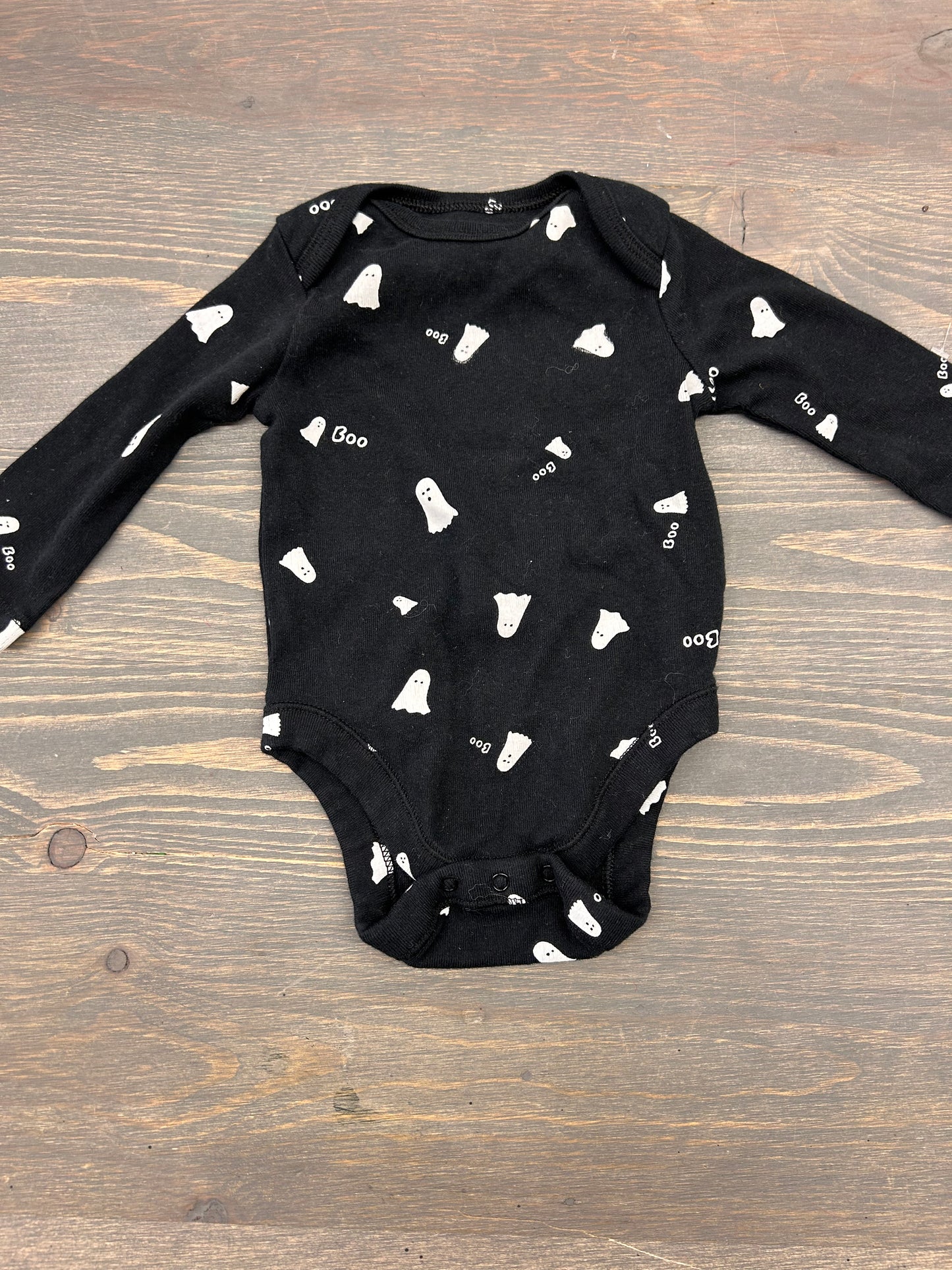 Old navy 0/3m black ghost onesie