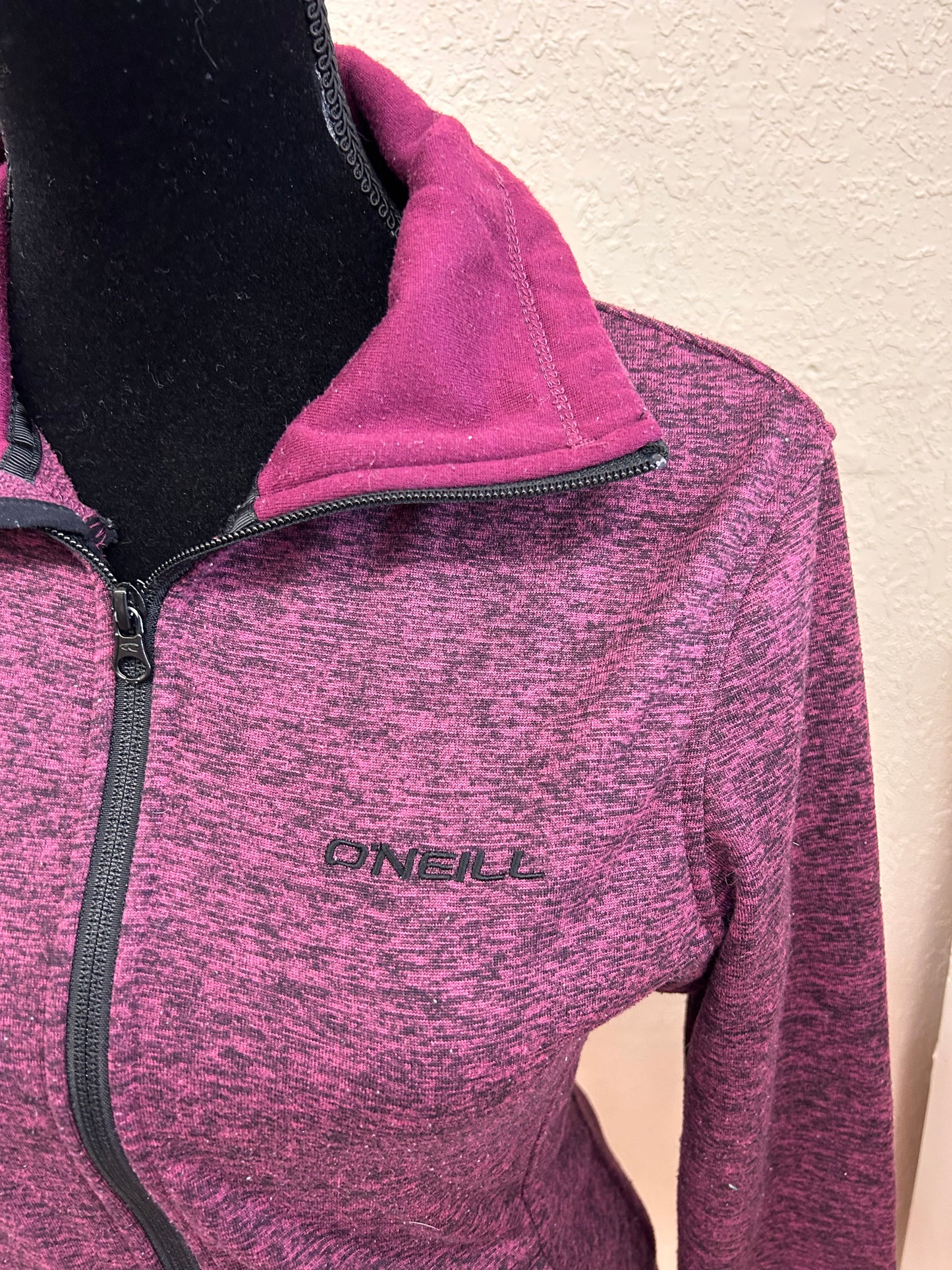 O’Neill small purple zip up sweater