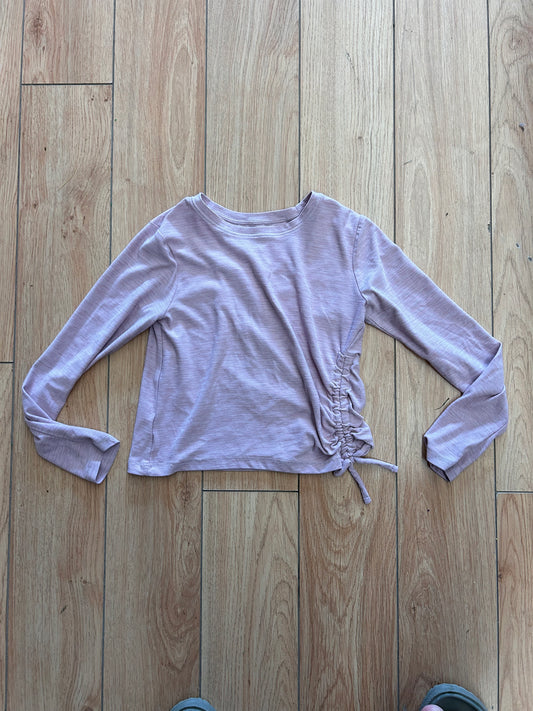 Old navy active 6/7 pink long sleeve scrunched cropped top