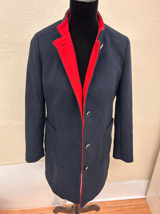 Joe fresh small navy blue felt jacket