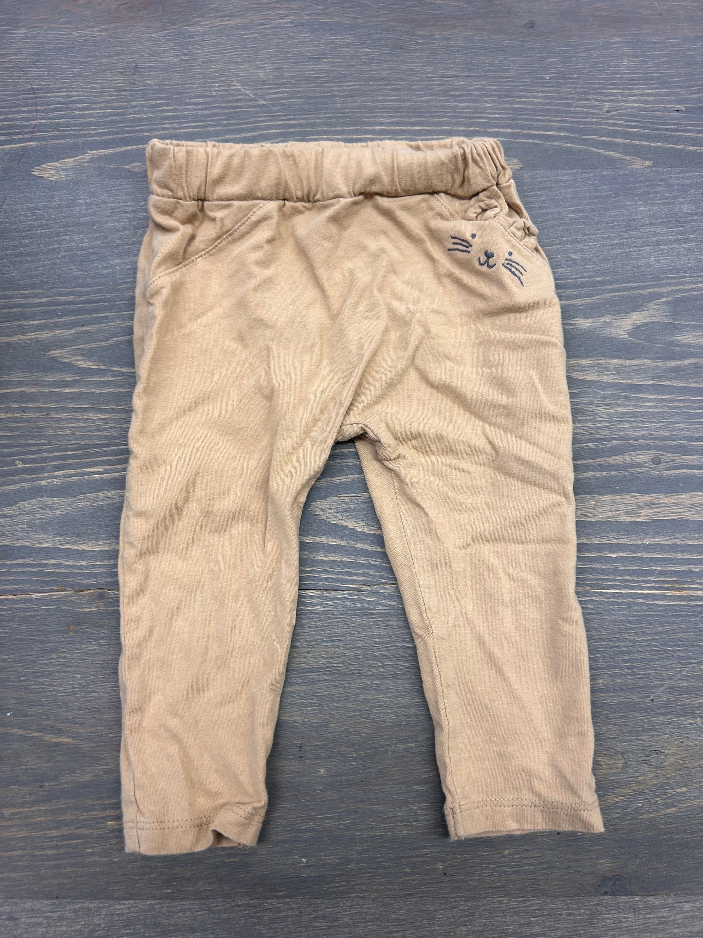 Carters 12m brown cat pants