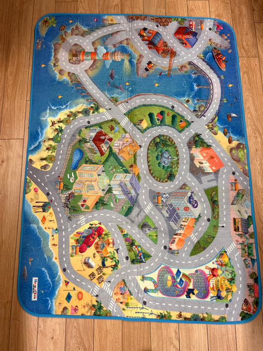 Large town map play carpet