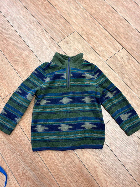 Old navy 3t blue & green Aztec fleece sweater