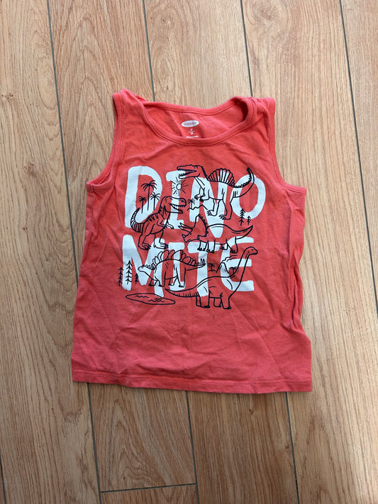 Old navy 3t orange Dino tank