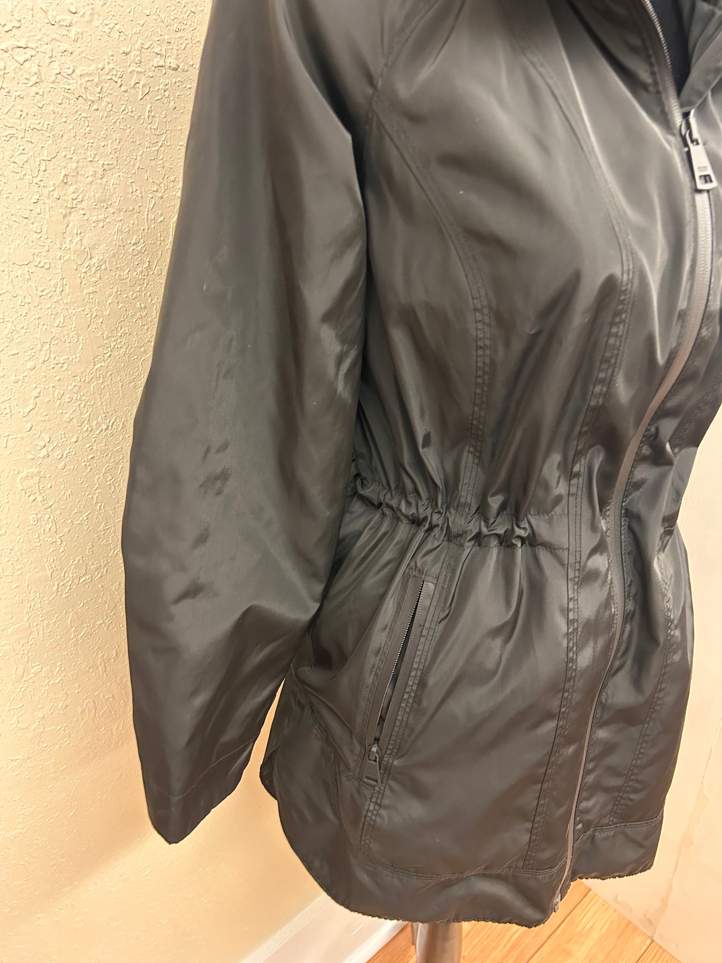 DKNY xs black rain jacket