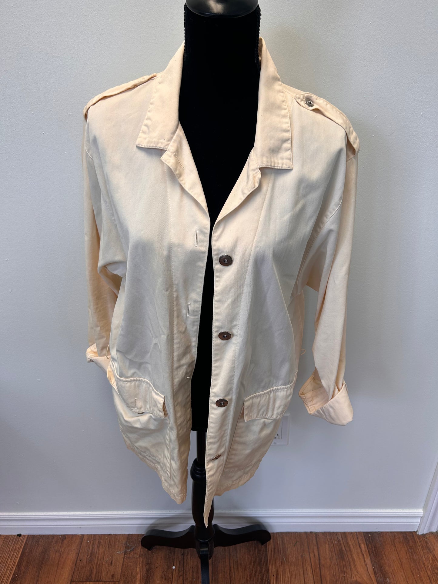 Vintage medium beige denim coat