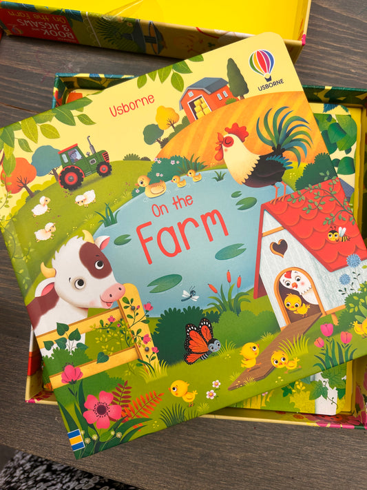 Usborne on the farm book & puzzle set