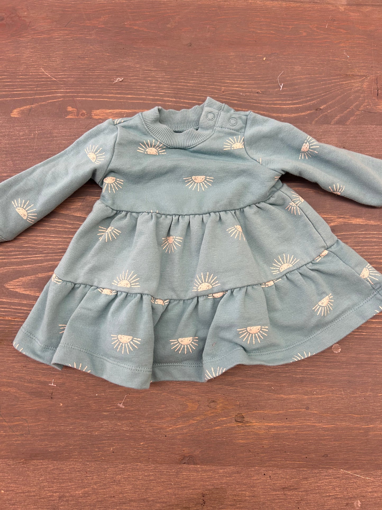 Carters 3m blue sunflower sweater dress