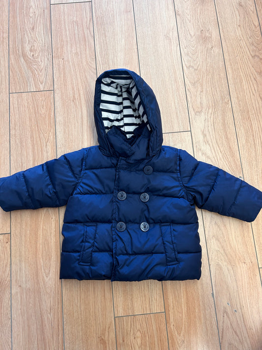 Gap 12/18m blue puffer winter jacket