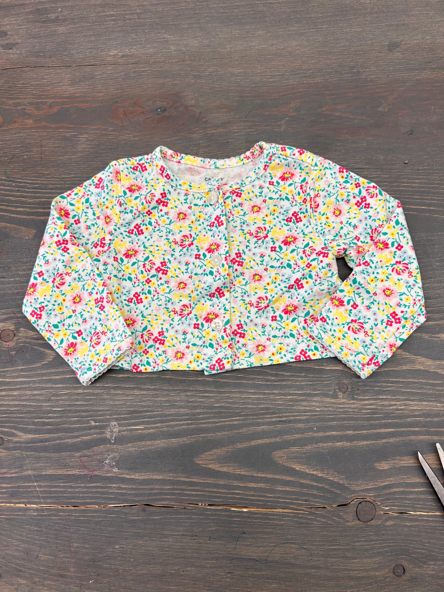 Carters 6m floral cardigan