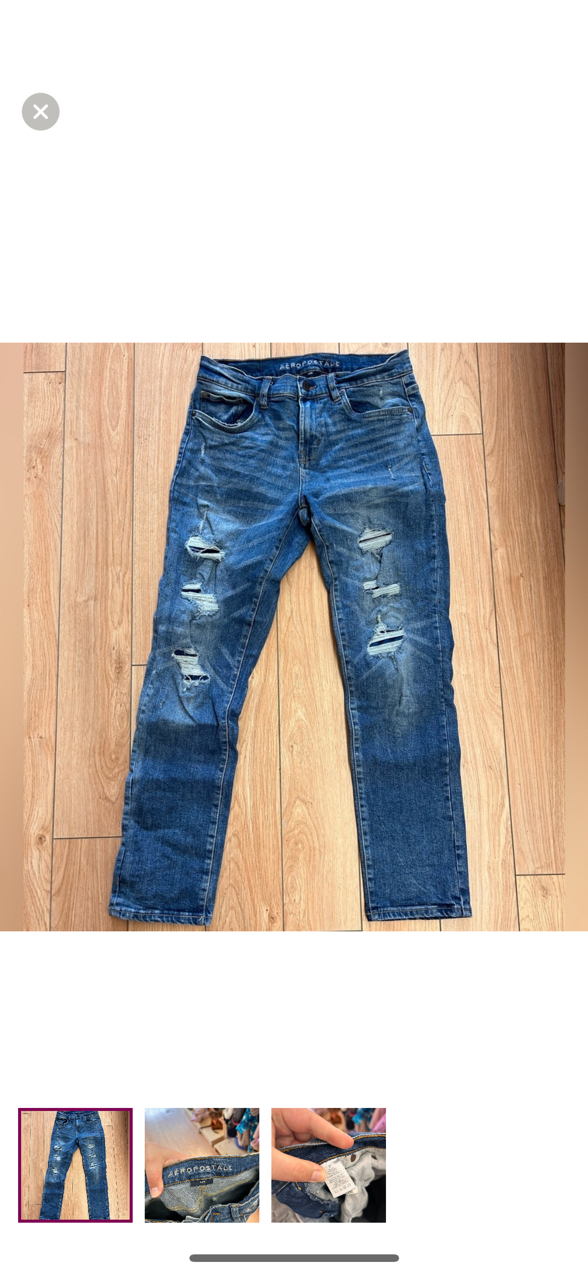 Aeropostale men’s 30 slim distressed jeans