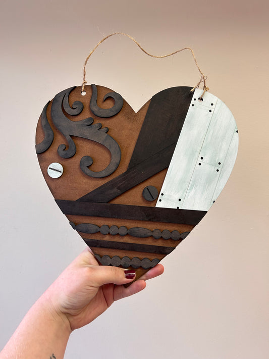 Wooden heart plaque