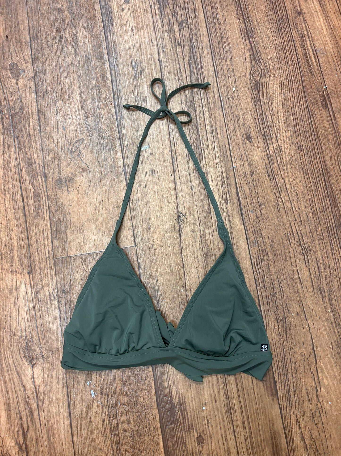 La vie en rose large olive green bikini top