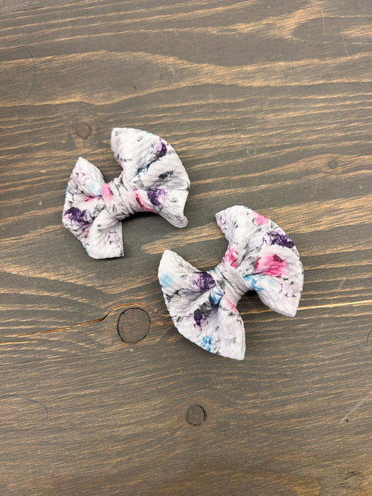 Floral piggie bow set