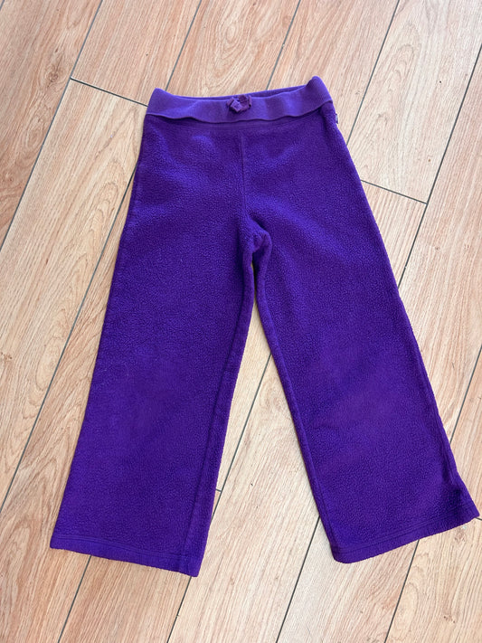 Gap 5 purple fleece flare leg pants