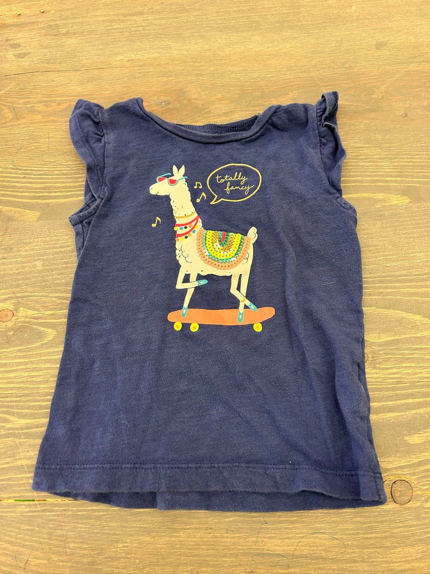 Carters 2t sequin llama tank top