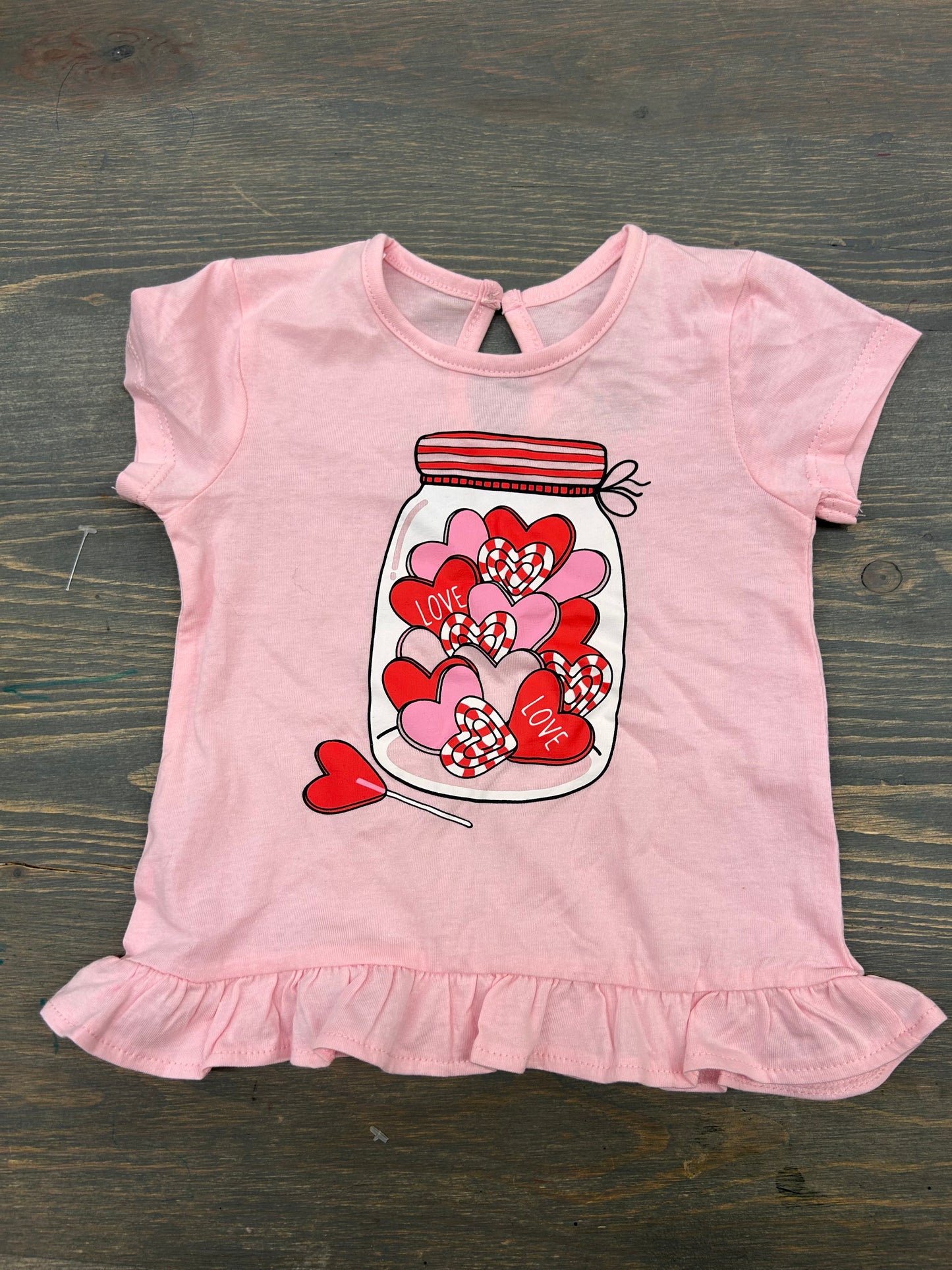 George 12m pink heart tshirt